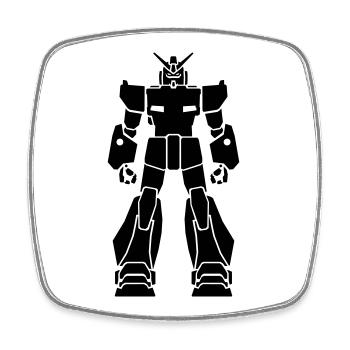 Gundam_1 - Magnet carré - blanc - Devant