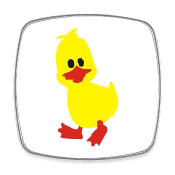 ente, entchen - Viereckiger Kühlschrankmagnet - Weiß - Vorne