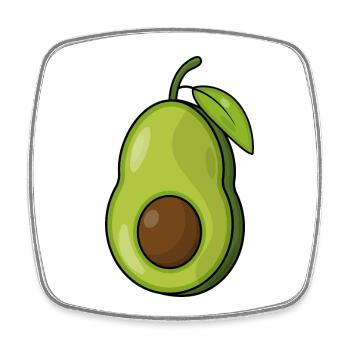 AVOCADO - Square fridge magnet - white - Front