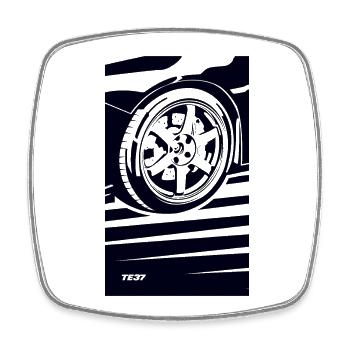 cool on any build - Square fridge magnet - white - Front