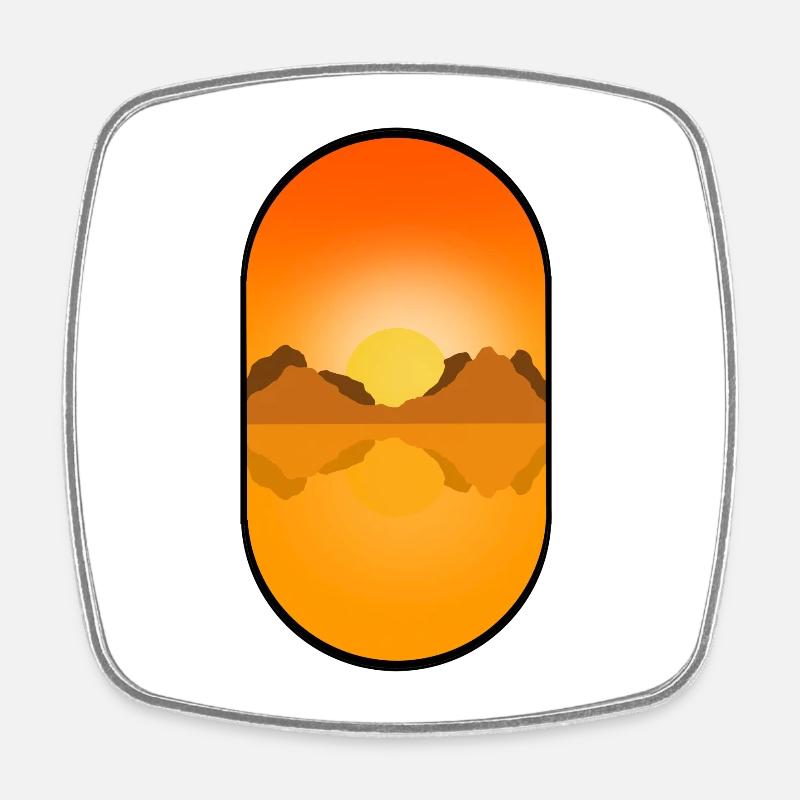 Sunset Design Logo - Magnet carré - blanc