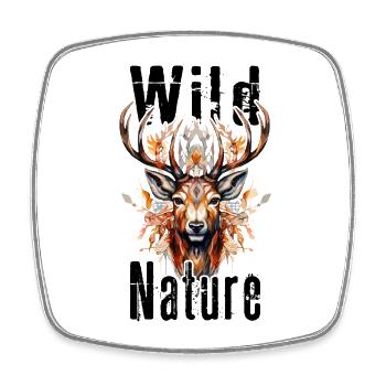 Hirsch Geweih Tier Wald Wildnis Berge Wild Nature - Viereckiger Kühlschrankmagnet - Weiß - Vorne