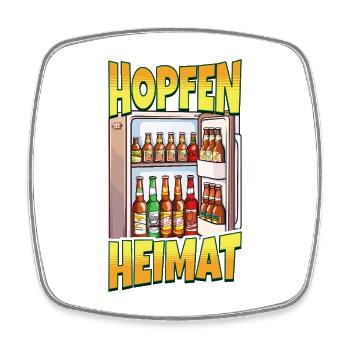 Beer Fridge Beer Bottles Men Drinking Funny - Square fridge magnet - white - Front