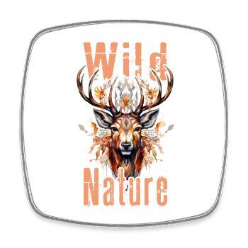 Hirsch Geweih Tier Wald Wildnis Berge Wild Nature - Viereckiger Kühlschrankmagnet - Weiß - Vorne