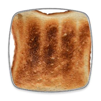 Toast - Just Toasted Toast - Square fridge magnet - white - Front