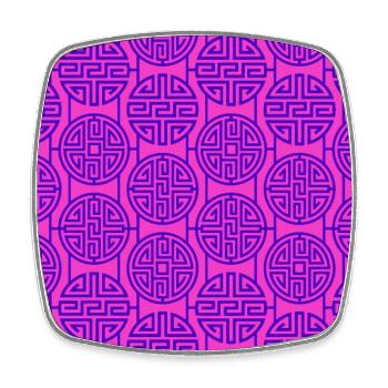 Modèle chinois - Magnet carré - blanc - Devant