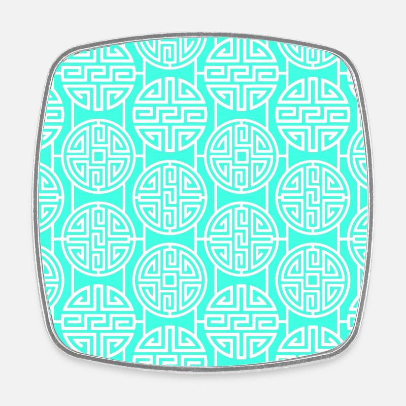 Chinese pattern - Square fridge magnet - white