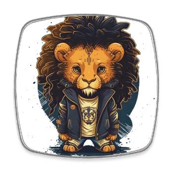 Lion King 2 - Square fridge magnet - white - Front