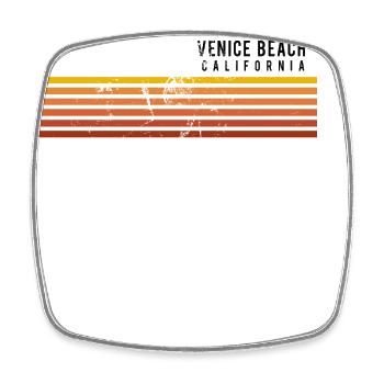 Retro Venice Beach Kalifornien Vintage Urlaub - Viereckiger Kühlschrankmagnet - Weiß - Vorne