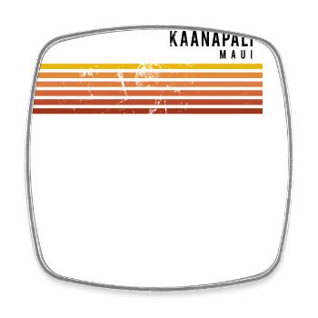 Retro Kaanapali Maui Hawaii Vintage Vacation - Square fridge magnet - white - Front