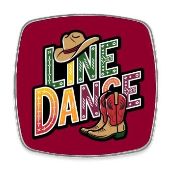 La danse en ligne mon hobby - Magnet carré - blanc - Devant
