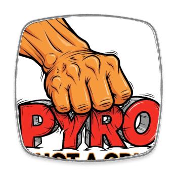 Pyro Statement Shirt – Dein Feuerwerk ist Kunst! - Viereckiger Kühlschrankmagnet - Weiß - Vorne