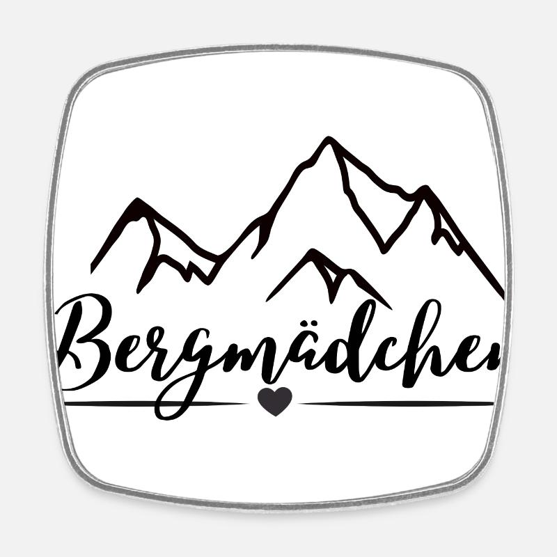Bergmädchen - Viereckiger Kühlschrankmagnet - Weiß