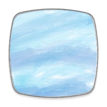 Blau Künstlerisches Muster Malerei Kunst Blautöne - Viereckiger Kühlschrankmagnet - Weiß - Vorne