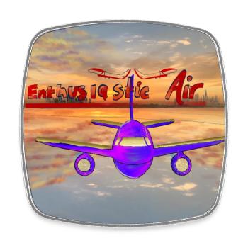 Enthusiastic Air - Square fridge magnet - white - Front