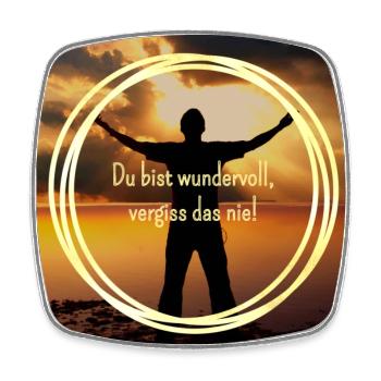Du bist wundervoll, vergiss das nie! - Viereckiger Kühlschrankmagnet - Weiß - Vorne