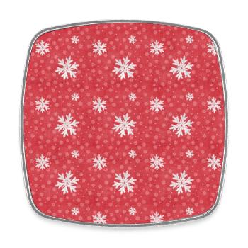 Flocons de neige à Noël - Magnet carré - blanc - Devant