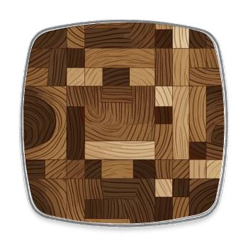 Abstract Wood Pattern - Square fridge magnet - white - Front