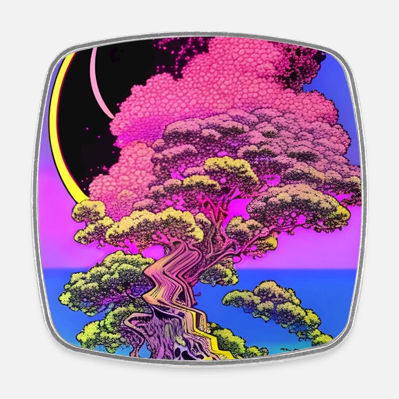 Une imagination épanouie - Magnet carré - blanc