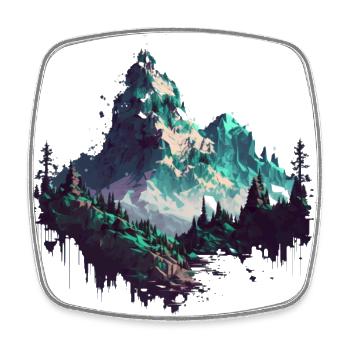 outdoors in nature - Square fridge magnet - white - Front