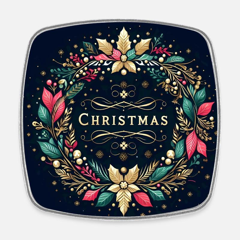 Weihnachten - Viereckiger Kühlschrankmagnet - Weiß