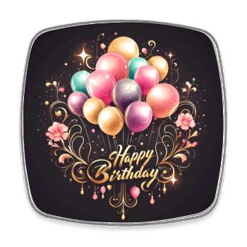 Bon anniversaire - Magnet carré - blanc - Devant