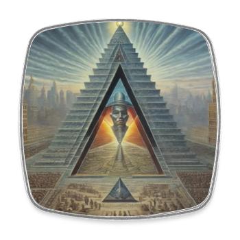 Assimilate - Square fridge magnet - white - Front