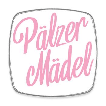 Pälzer Mädel Pfälzerin Pfalz Heimat Liebe Dialekt - Viereckiger Kühlschrankmagnet - Weiß - Vorne