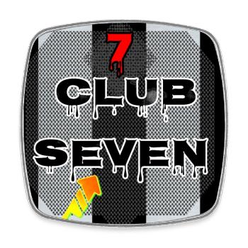 CLUB SEVEN 7 - Viereckiger Kühlschrankmagnet - Weiß - Vorne