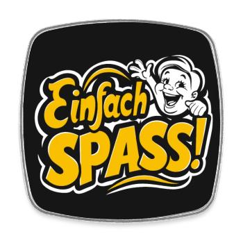 Einfach Spass haben feiern Party machen - Viereckiger Kühlschrankmagnet - Weiß - Vorne