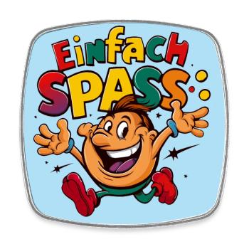 Einfach Spass haben feiern Party machen - Viereckiger Kühlschrankmagnet - Weiß - Vorne