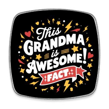 Grandma is the best great grandma - Square fridge magnet - white - Front