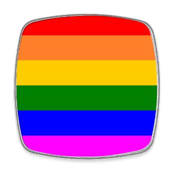 Lgbt - Square fridge magnet - white - Front
