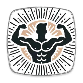 Strength is Earned Motivational Badge - Square fridge magnet - white - Front