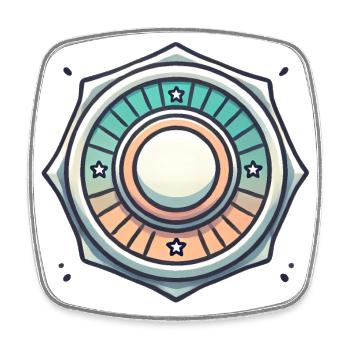Vintage Badge Graphic Design - Square fridge magnet - white - Front
