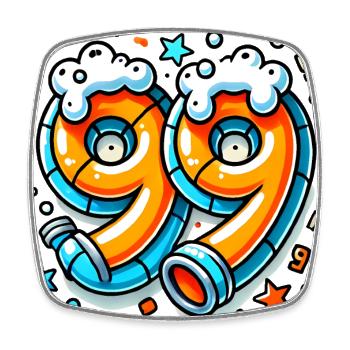 99 Probleme Graffiti Bier Design - Viereckiger Kühlschrankmagnet - Weiß - Vorne