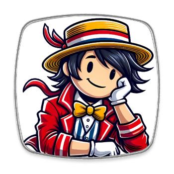 Dessin animé coloré gentleman design - Magnet carré - blanc - Devant