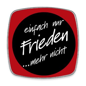 Einfach nur Frieden und Freundschaft für alle - Viereckiger Kühlschrankmagnet - Weiß - Vorne