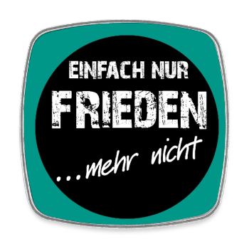 Einfach nur Frieden und Freundschaft für alle - Viereckiger Kühlschrankmagnet - Weiß - Vorne