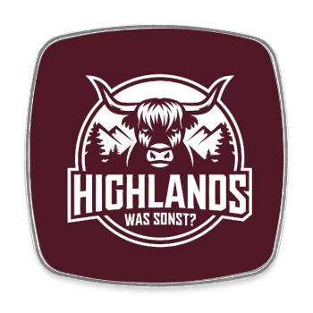 Highlands was sonst Highlandgrafik - Viereckiger Kühlschrankmagnet - Weiß - Vorne