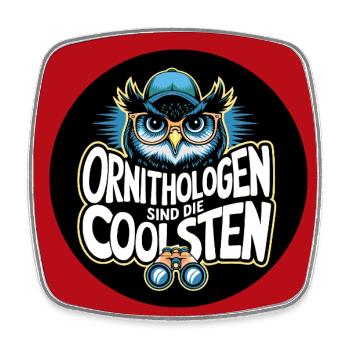 Ornithologen sind die Coolsten lustige Eule - Viereckiger Kühlschrankmagnet - Weiß - Vorne