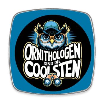 Ornithologen sind die Coolsten lustige Eule - Viereckiger Kühlschrankmagnet - Weiß - Vorne