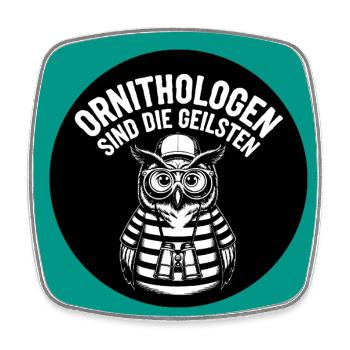 Ornithologen sind die Coolsten lustige Eule - Viereckiger Kühlschrankmagnet - Weiß - Vorne
