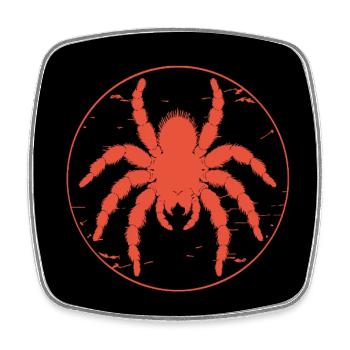 Arachnoholic Tarantula Large Tarantula - Square fridge magnet - white - Front