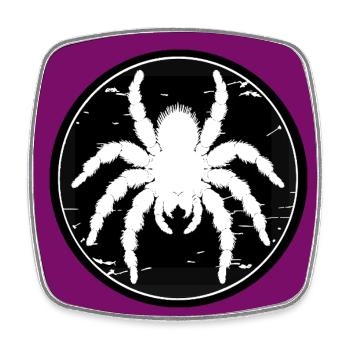 Arachnoholic Tarantula Large Tarantula - Square fridge magnet - white - Front