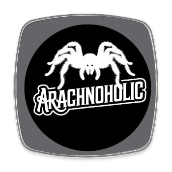 Arachnoholic Tarantula Large Tarantula - Square fridge magnet - white - Front
