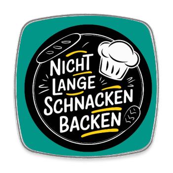 einfach Backen Bäcker mit Herz und Seele - Viereckiger Kühlschrankmagnet - Weiß - Vorne