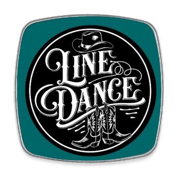 Line Dancing Country Dance - Line Dance Tanzen - Viereckiger Kühlschrankmagnet - Weiß - Vorne