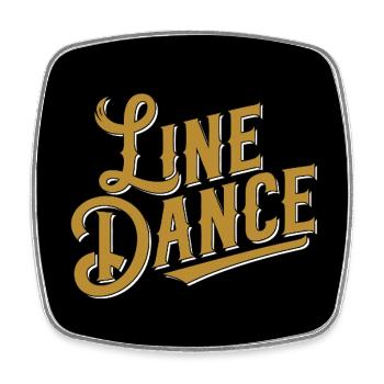 Line Dancing Country Dance - Line Dance Tanzen - Square fridge magnet - white - Front