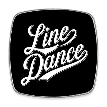Line Dancing Country Dance - Line Dance Tanzen - Viereckiger Kühlschrankmagnet - Weiß - Vorne